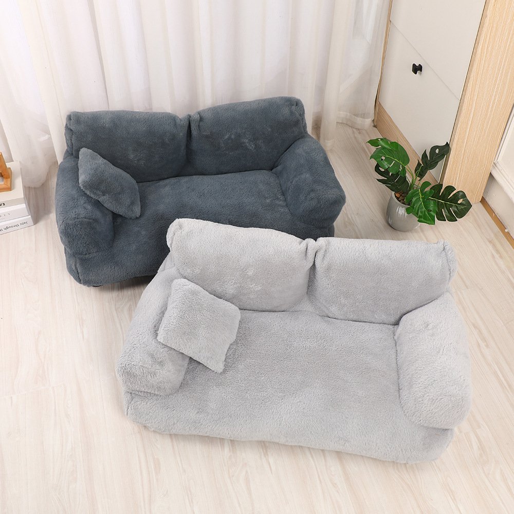 Warm Universal Rabbit Plush Pet Sofa Nest - Image 2