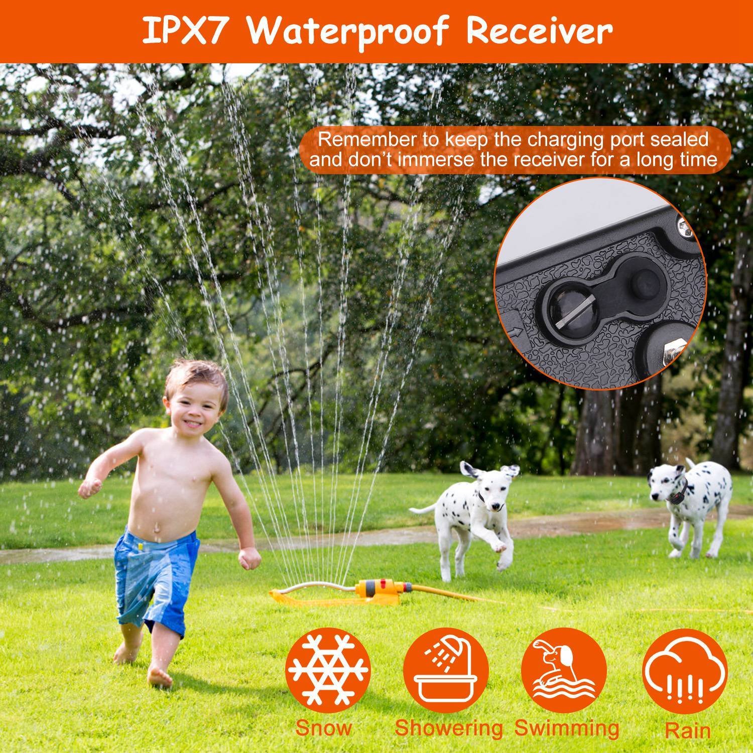 1Set Dog Fence System Pet Containment System With One Hundred Adjustable Levels IPX7 Waterproof Rechargeable Receiver Underground Fence For Small Medium Large Dog - Image 4