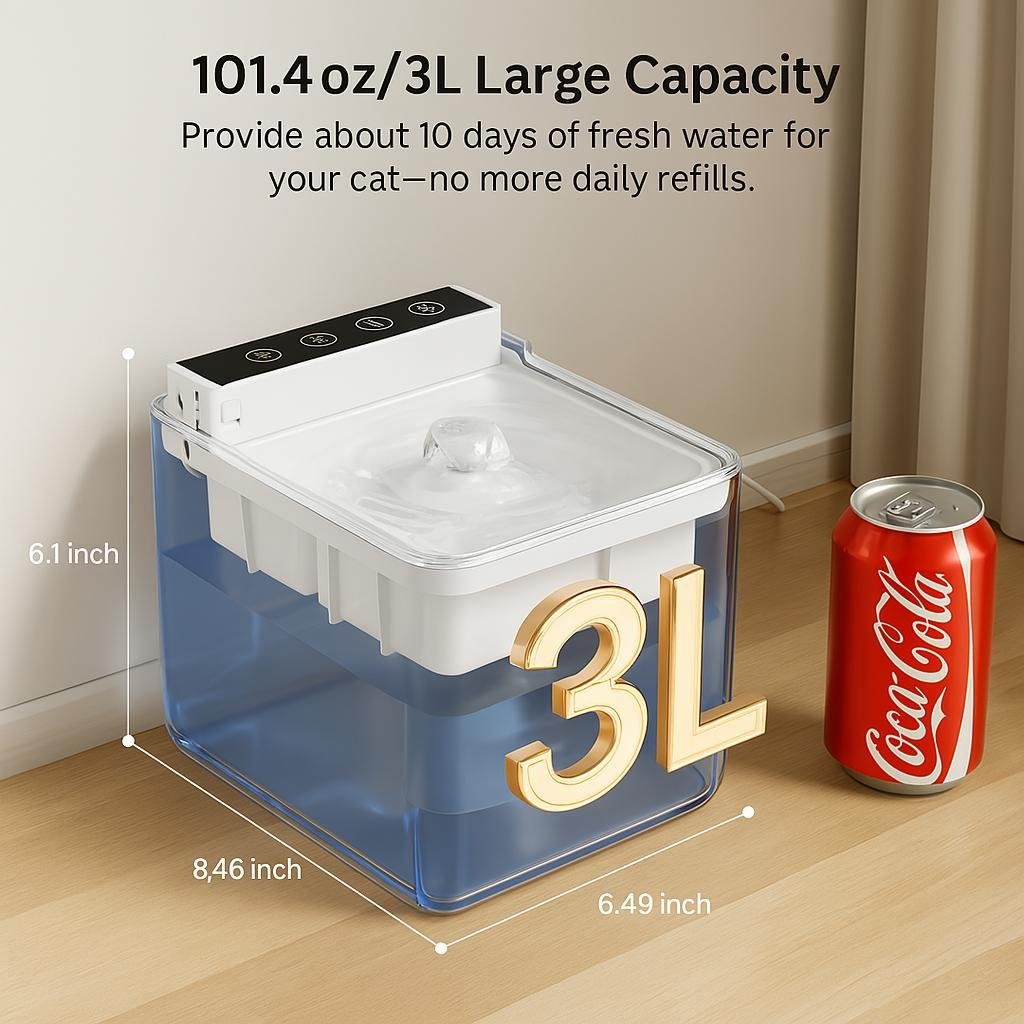 Wired Automatic Pet Fountain Dog Water Dispenser Automatic Sensing Function - Image 2