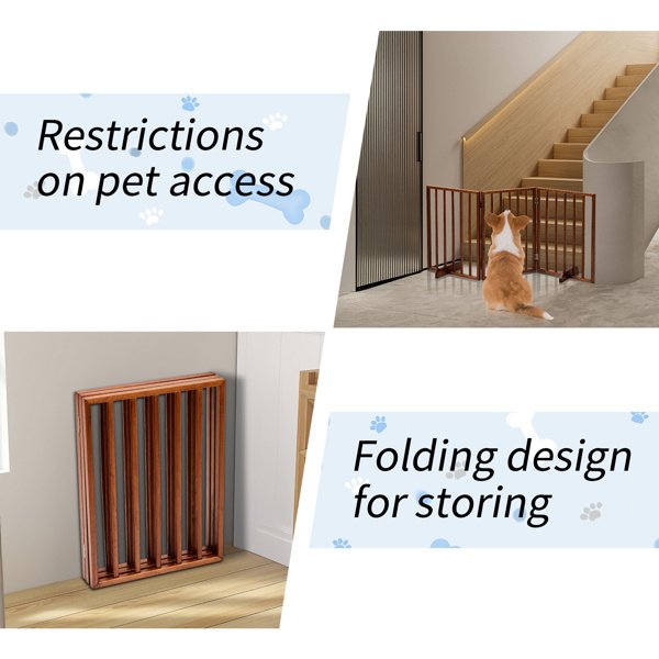 24 Inch Brown Foldable 3-pack Pet Fence - Image 10