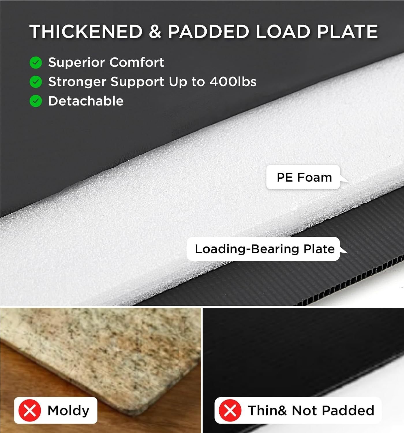 Made4Pets Pet Dog Car Back Seat Cover Back Seat Extension Pad Can Bear 400 Pounds Waterproof And Non-slip Dog Car Hammock Eight-layer Hard Bottom With PE Foam Easy To Install And Clean - Image 8