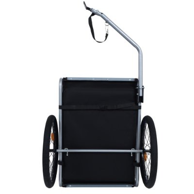 Large Folding Bike Trailer For Dogs 120LB Capacity All-Terrain Pet Carrier, Durable Steel Frame For Cycling, Jogging, Camping Outdoor Adventures - Image 7