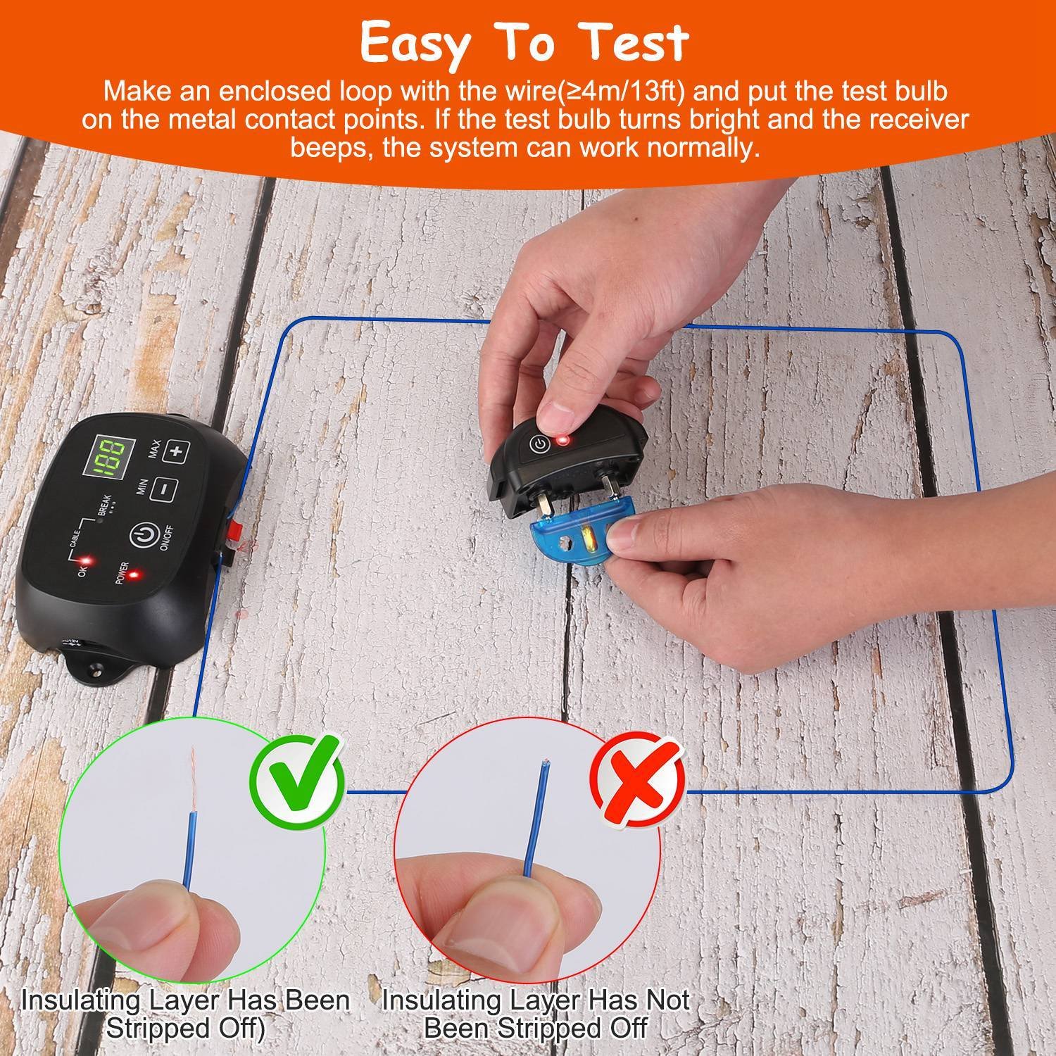 1Set Dog Fence System Pet Containment System With One Hundred Adjustable Levels IPX7 Waterproof Rechargeable Receiver Underground Fence For Small Medium Large Dog - Image 6