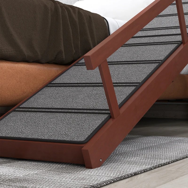 PawHut Wooden Dog Ramp With Removable Guardrails, Non-Slip Surface, - Image 2
