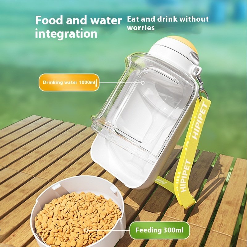 2 In 1 Dog Large Capacity Pets Out Drinking Pot Cat Water Dispenser Portable Water Cup Water And Food Integrated Bowl Pet Products - Image 6