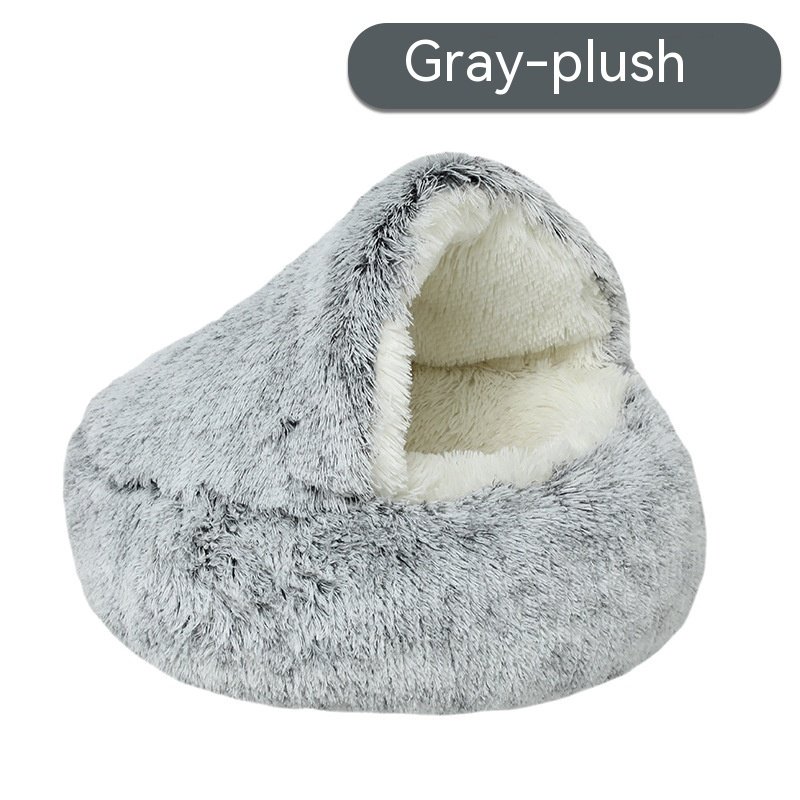 Pet Cat Bed Semi Enclosed Dog House - Image 3