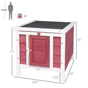Small Rabbit Hutch Bunny Cage Guinea Pig Cage Duck House Dog House With Openable & Waterproof Roof