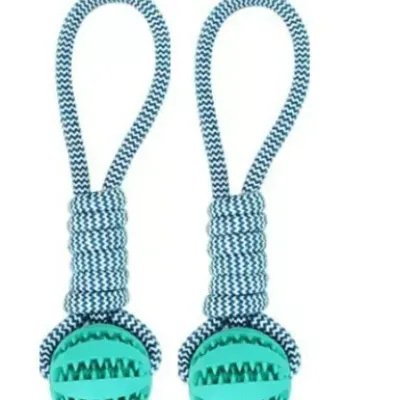 Dog Toys Balls Interactive Treat Rope Rubber Leaking Balls For Small Medium Dogs Chewing Bite Resistant Pet Tooth Cleaning - Image 9